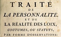 Accéder à la page "Traité de la personnalité et de la réalité des loix, coutumes ou statuts, par forme d'observations"