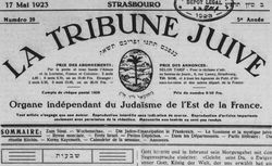Accéder à la page "Tribune juive (La)"
