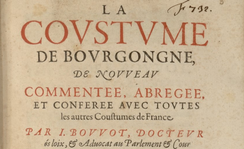Accéder à la page "La Coustume de Bourgongne, commentée, abrégée... par J. Bouvot,... "