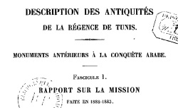 Accéder à la page "Description des antiquités de la Régence de Tunis"