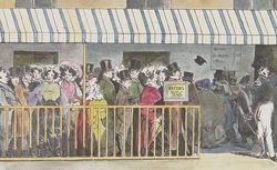 Une Queue : estampe / Henry Monnier, 1830
