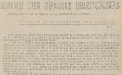 Accéder à la page "Union des femmes françaises. Bulletin d'information des comités"