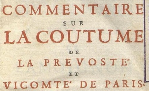 Accéder à la page "Documents de l'Université Paris-Sud concernant la coutume de Paris"