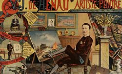 V. J. De Henau : artiste peintre... décoré de la médaille d'or de l'Académie Royale des Beaux Arts Bruxelles... : affiche