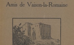 Accéder à la page "Société des amis de Vaison-la-Romaine"