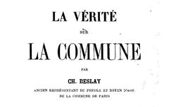 Accéder à la page "La Vérité sur la Commune "