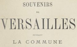 Accéder à la page "Souvenirs de Versailles pendant la Commune"