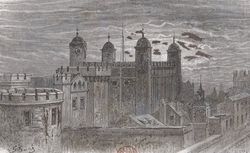 G. Doré : La Tour de Londres, estampe, 1872, gravure par A. Bellenger 