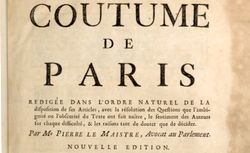 Accéder à la page "Coutume de Paris, rédigée dans l'ordre naturel de la disposition de ses articles"
