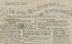Accéder à la page "Voix des femmes de Normandie (La)"