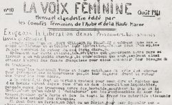 Accéder à la page "Voix féminine (La) (Aube et Haute-Marne)"