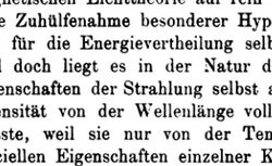 WIEN, Wilhelm (1864-1928) Ueber die Energievertheilung im Emissionsspectrum eines schwarzen Körpers