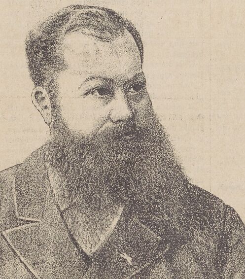 Frédéric Euzière, maire de Gap, chevalier de la Légion d'honneur. Image publiée à Grenoble le 26 février 1888 dans le journal : L'Illustration dauphinoise
