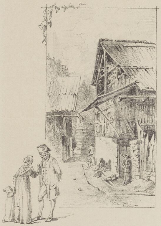Vue de Ceillac (Hautes-Alpes), par Émile Guigues, d'Embrun. Image publiée à Grenoble le 17 mars 1889 dans le journal : L'Actualité dauphinoise illustrée