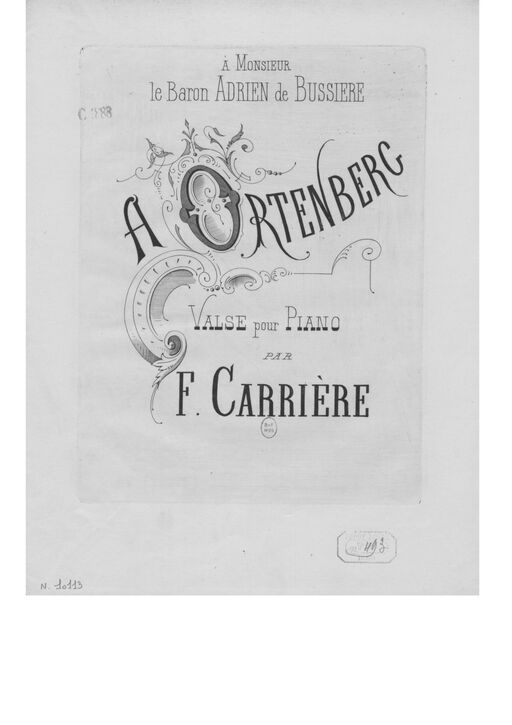 A Ortenberg : valse pour piano / par F. Carrière