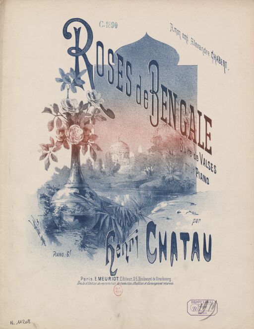 Roses of Bengal: continuation of waltz for piano/by Henri Chatau; [ill. par] Hyacinthe Royet