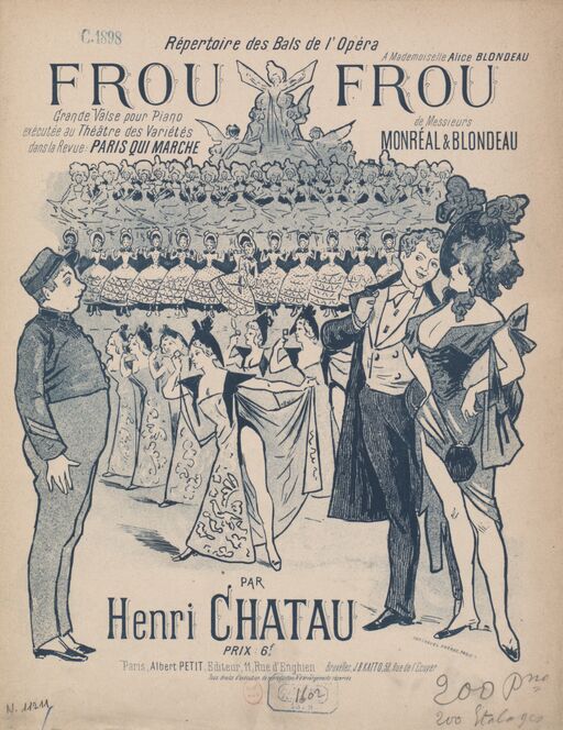 Frou Frou: large waltz for piano/by Henri Chatau