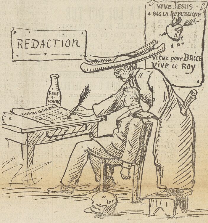 L'action libérale ? par la plume. Image publiée à Nancy le 1er novembre 1903 dans le journal : Pour la République