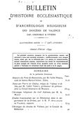 Bulletin d'histoire ecclesiastique et d'archéologie religieuse des diocèses de Valence, Gap, Grenoble et Viviers