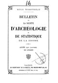 Bulletin de la Société d'archéologie et de statistique de la Drôme