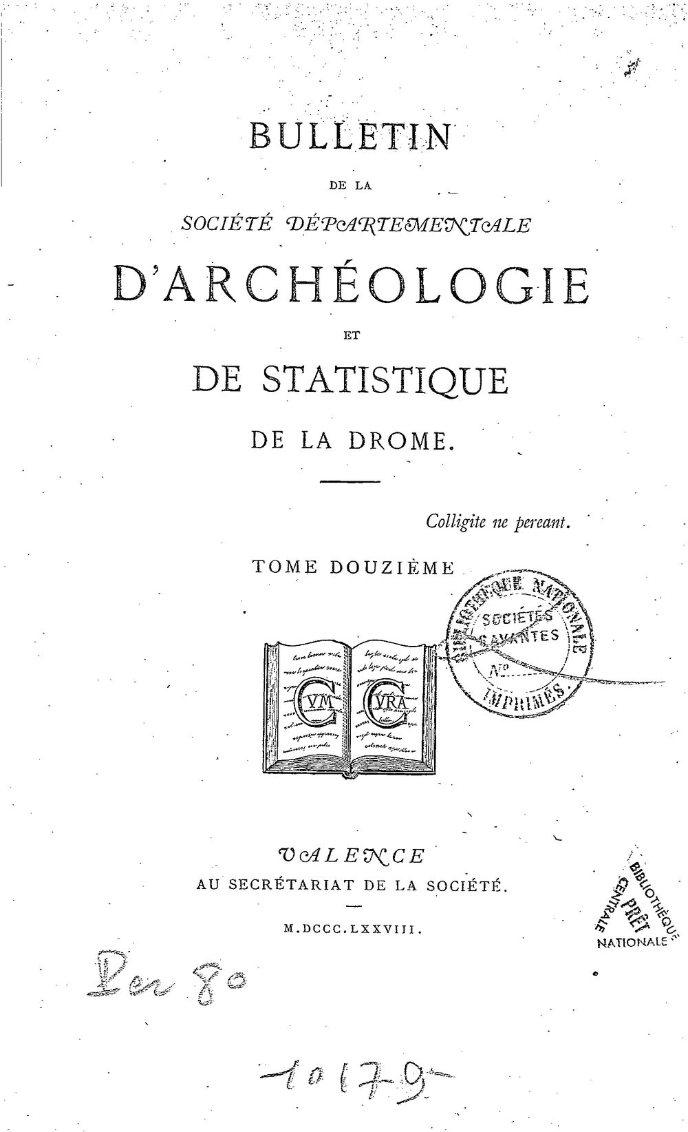 Bulletin de la Société d'archéologie et de statistique de la Drôme