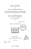 Bulletin de la Société d'archéologie et de statistique de la Drôme