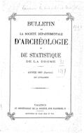 Bulletin de la Société d'archéologie et de statistique de la Drôme