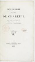Notice historique sur la ville de Chabeuil, par l'abbé A. Vincent,...