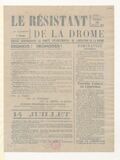 Le Résistant de la Drôme : organe hebdomadaire du Comité départemental de la libération de la Drôme