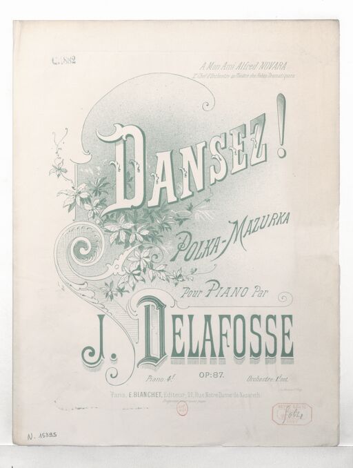 Dansez ! : polka-mazurka pour piano : op. 87 / par J. Delafosse ; [orn. par] L. D.