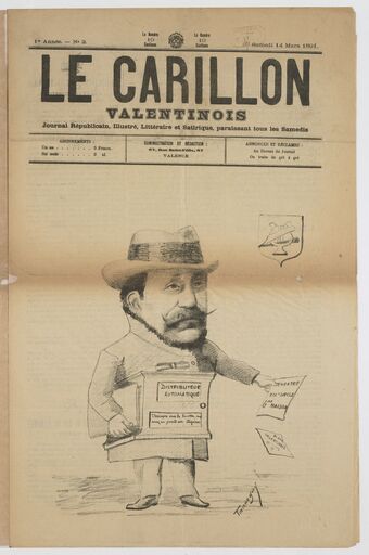 Le Carillon valentinois : journal républicain, illustré, littéraire et satirique, paraissant tous les samedis