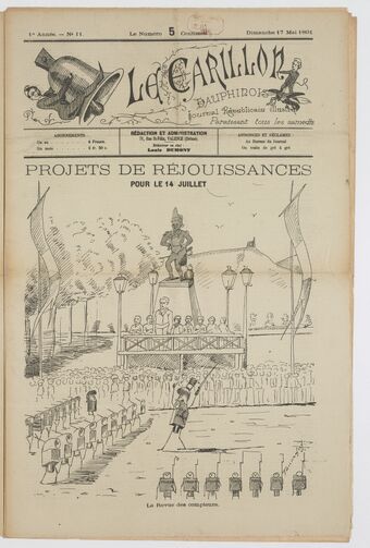 Le Carillon dauphinois : journal républicain illustré : paraissant tous les samedis / rédacteur en chef Louis Dumont