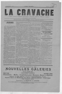 La Cravache valentinoise : journal politique, littéraire, humouristique, fantaisiste, agricole, commercial et mondain / directeur-propriétaire Louis Esprit