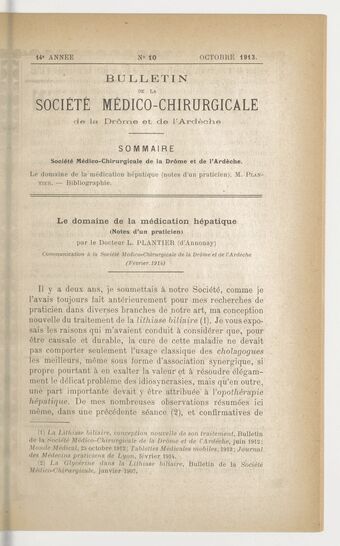 Bulletin de la Société médico-chirurgicale de la Drôme et de l'Ardèche