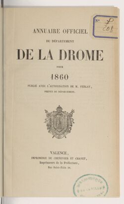 Annuaire du département de la Drome pour l'an... / par Mr. Gueymar-Dupalais...