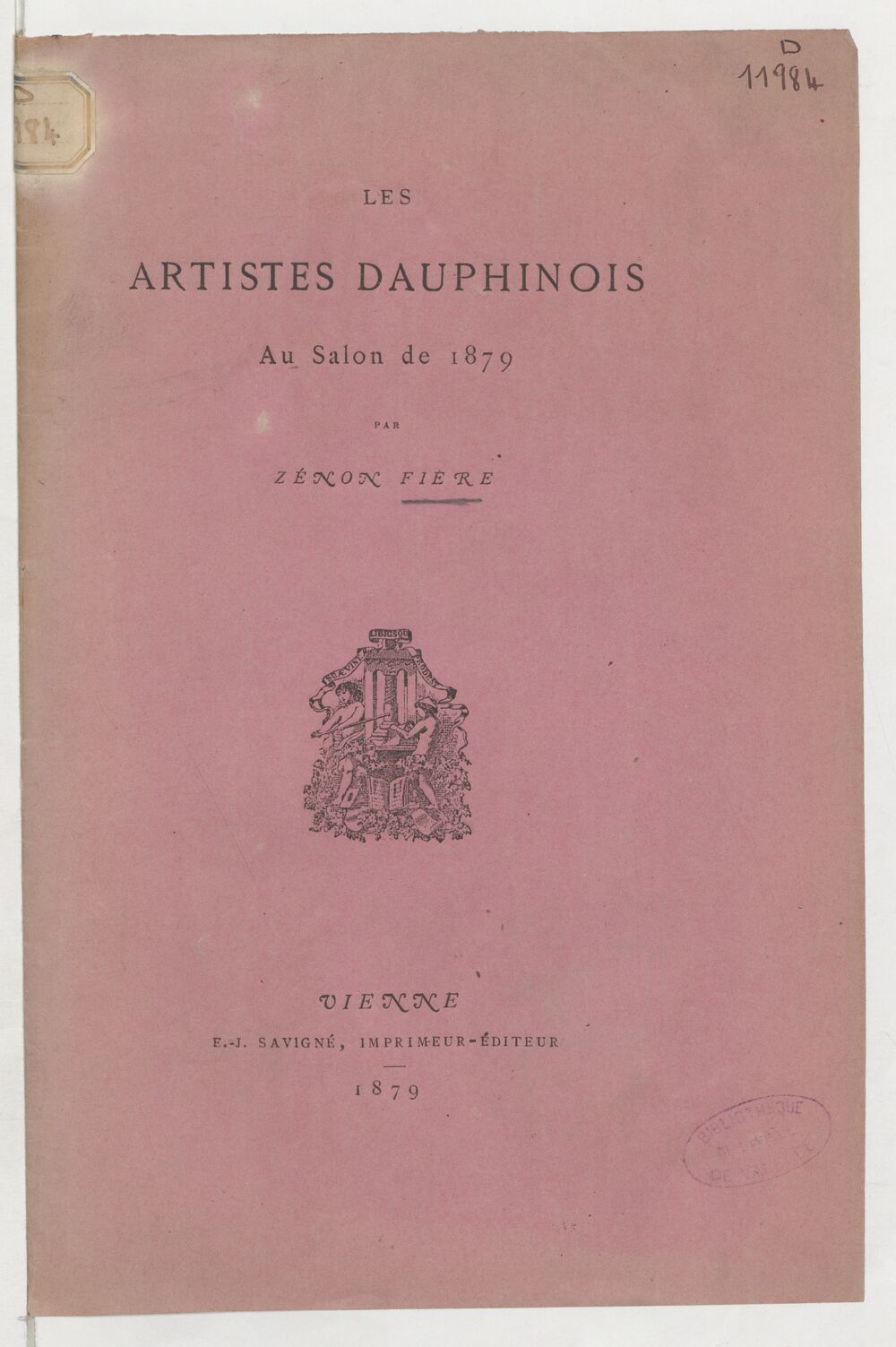 Les artistes dauphinois au Salon de 1879 / par Zénon Fière