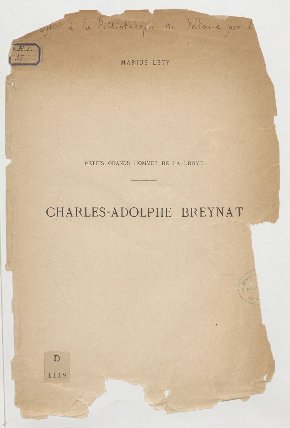Charles-Adolphe Breynat / Marius Léty
