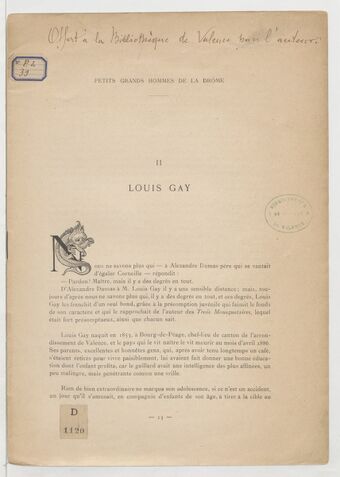 Louis Gay / Marius Léty