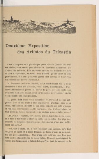 Le Tricastin : histoire, arts, littératures, tourisme : revue mensuelle dirigée par Rodolphe Bringer