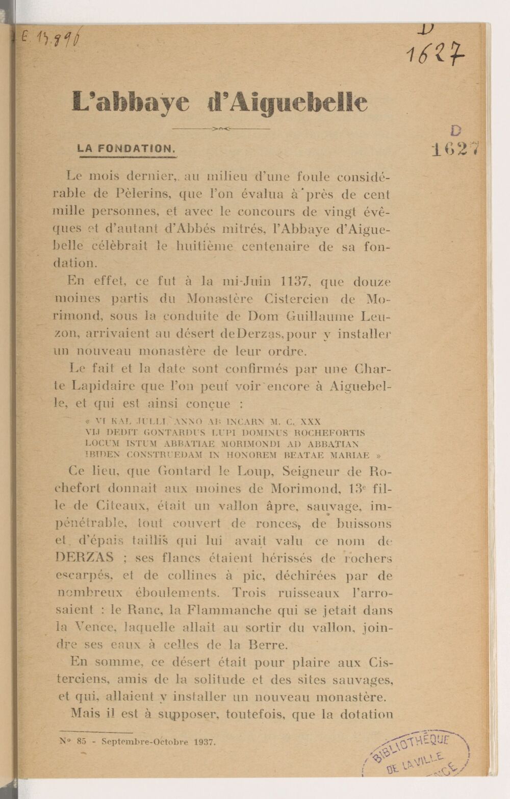 Le Tricastin : histoire, arts, littératures, tourisme : revue mensuelle dirigée par Rodolphe Bringer