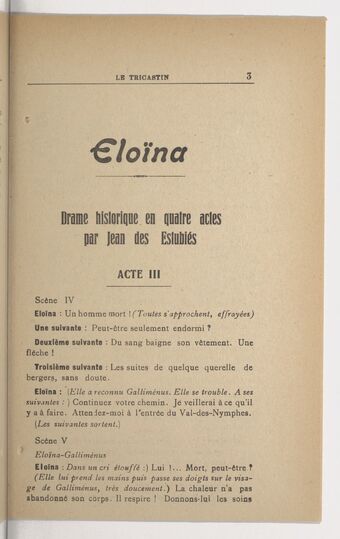 Le Tricastin : histoire, arts, littératures, tourisme : revue mensuelle dirigée par Rodolphe Bringer