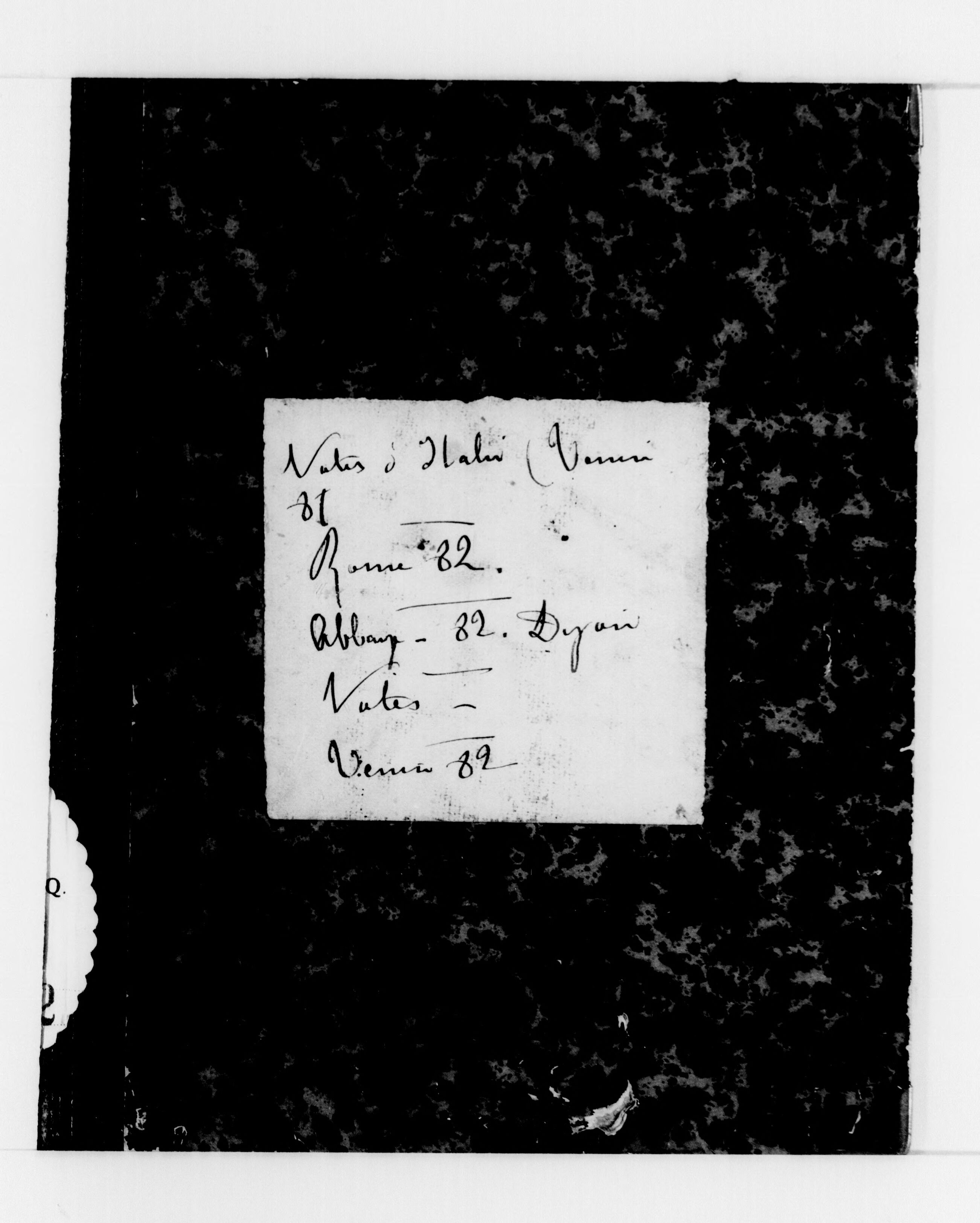 Mme Augustine Bulteau, Mme Jules Ricard, pseud. Jacque Vontade. . Papiers. I — JOURNAL ET NOTES DIVERSES. I-XII Journal. 22 septembre 1881-17 octobre 1882.