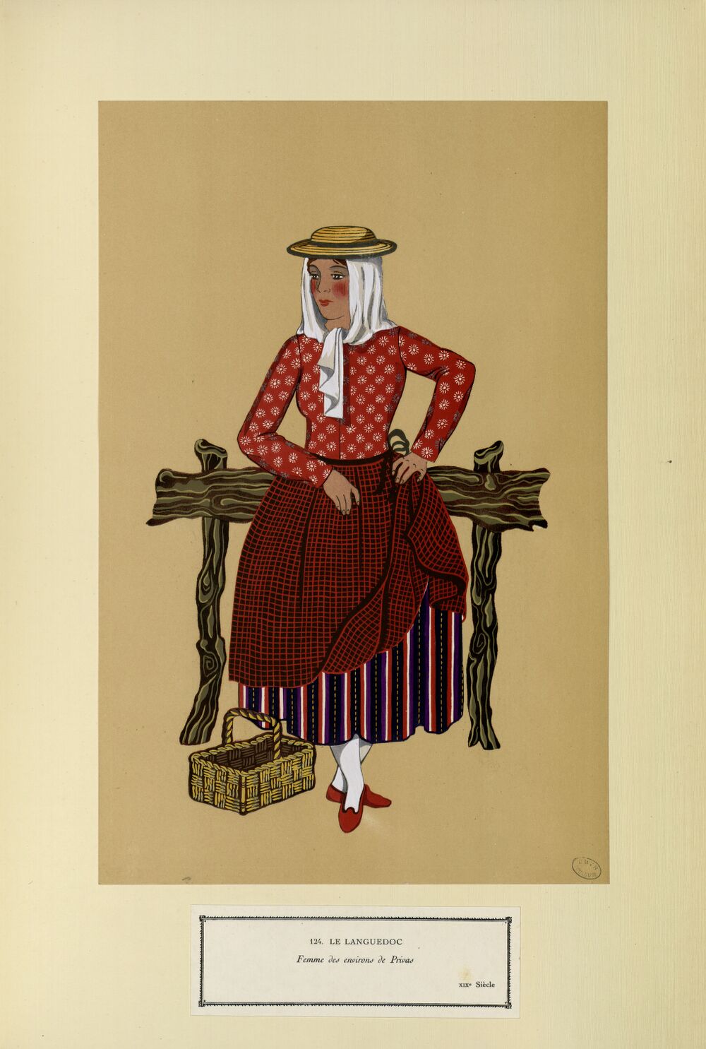 Le Languedoc - Femme des environs de Privas - XIXe siècle (n° 124)