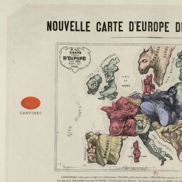 Nouvelle Carte Deurope Dressée Pour 1870 Carte Drôlatique