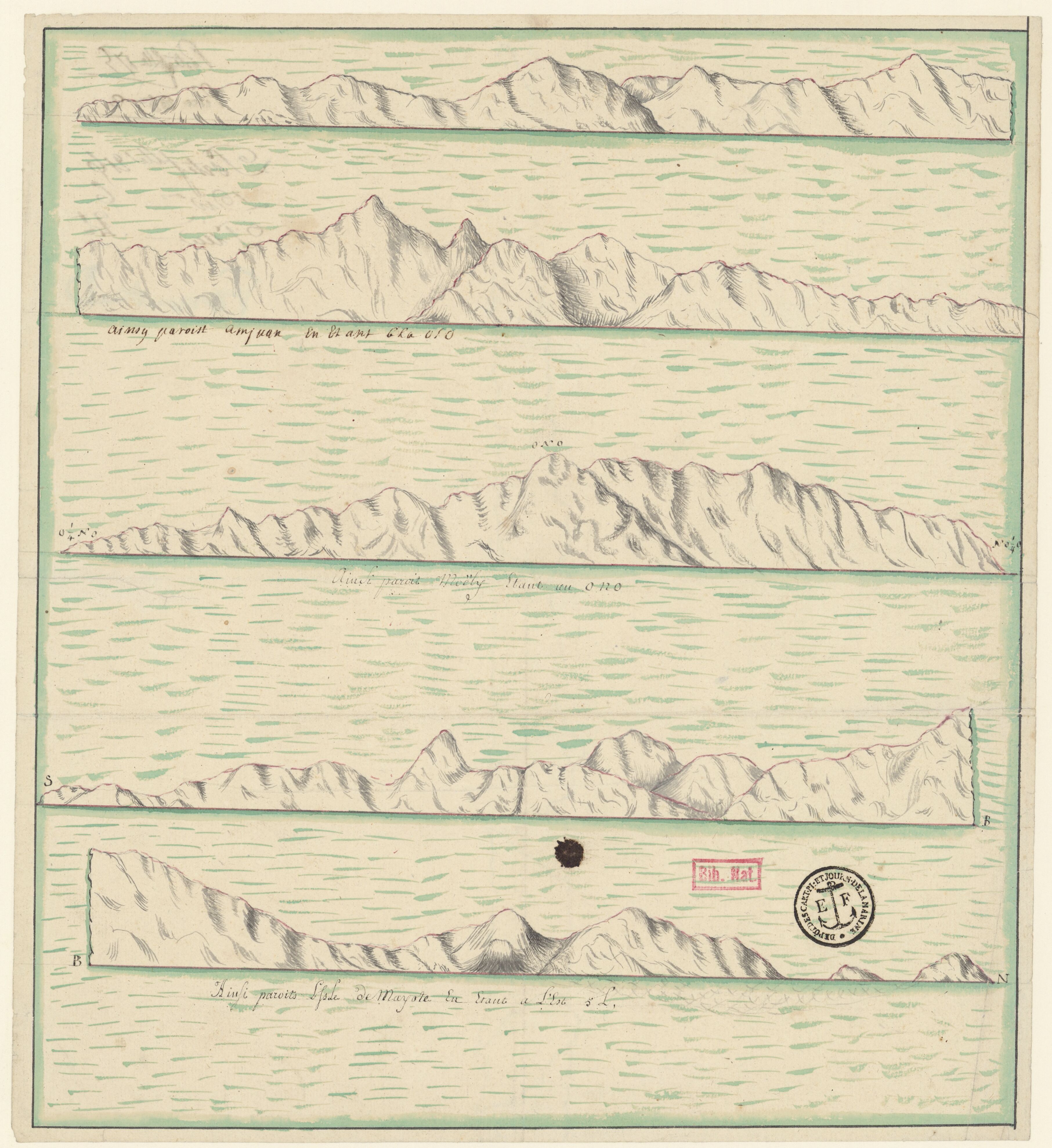 [Vues des côtes de l'archipel des Comores]