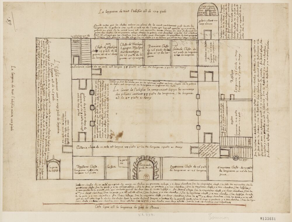 Collège de Tournon-sur-Rhône, France : plan d'ensemble