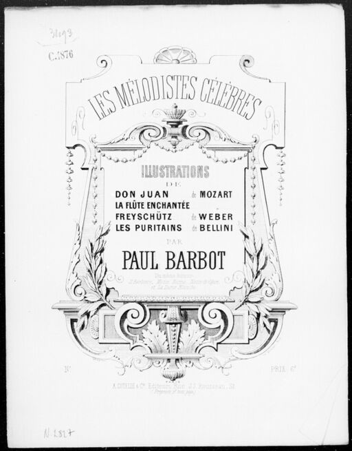 Les mélodistes célèbres., Illustrations de Freyschütz de Weber : [pour piano] : op. 113 / Paul Barbot ; [ill. par] Barbizet