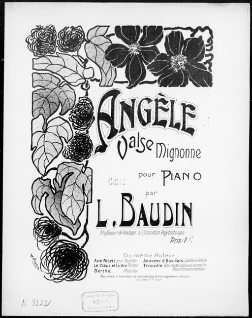 Angèle : valse mignonne pour piano / par L. Baudin, ... ; [couv. ornée par] P. Dubois