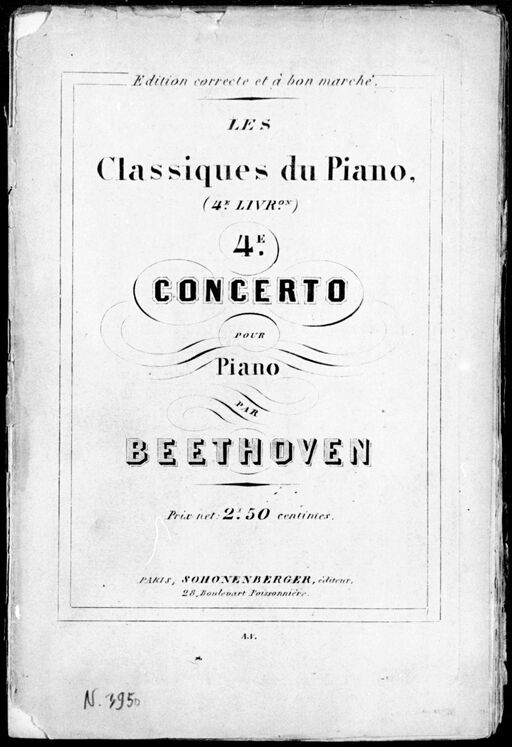 Concerto en ut majeur op. 56 : [pour piano, violon et violoncelle] (Edition correcte et à bon marché) / par Beethoven ; [transcrit pour piano seul]